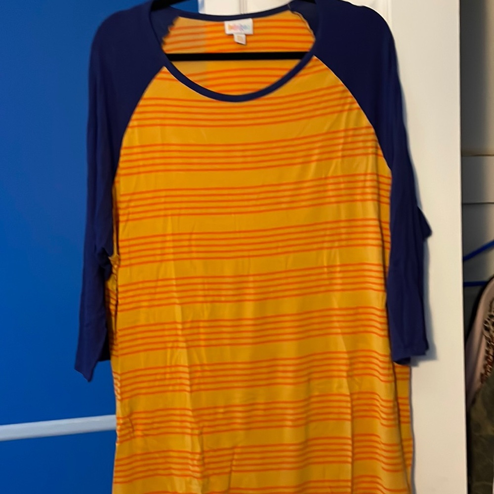 Orange + Blue Stripe Randy Tee